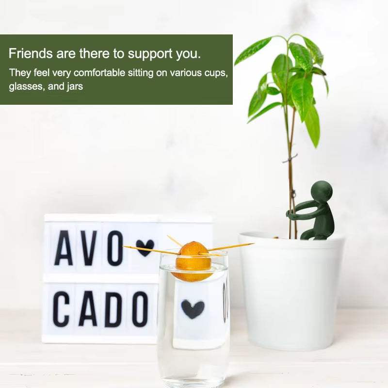 3PC Cute Little Man Plant Stand Bendable Reusable Support Hydroponic Plant Stand Plant Support for Stems Shoots and Cuttings