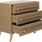 Home Raquel Modern Taupe and Gold and Brown 3-Drawer Chest
