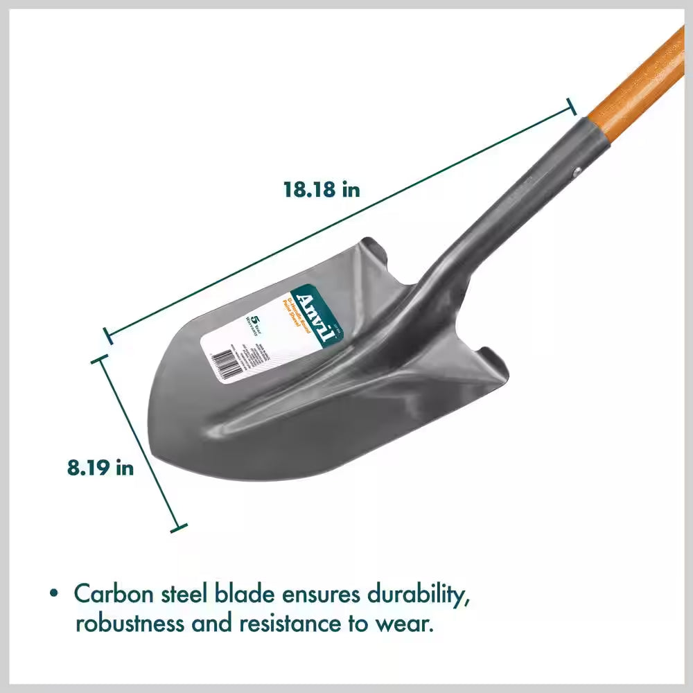 47 In. Wood Handle Carbon Steel Digging Shovel