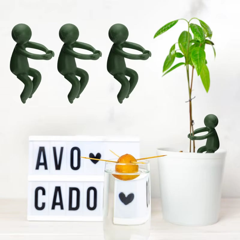 3PC Cute Little Man Plant Stand Bendable Reusable Support Hydroponic Plant Stand Plant Support for Stems Shoots and Cuttings