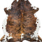 Brown Brindle Cowhide Rug Premium Cow Skin Rug with Unique Brown, Black & White Pattern - Natural Cowhide Rug Made Tanned Leather Cow Hides - Cow Hide Rugs 6X8 Ft