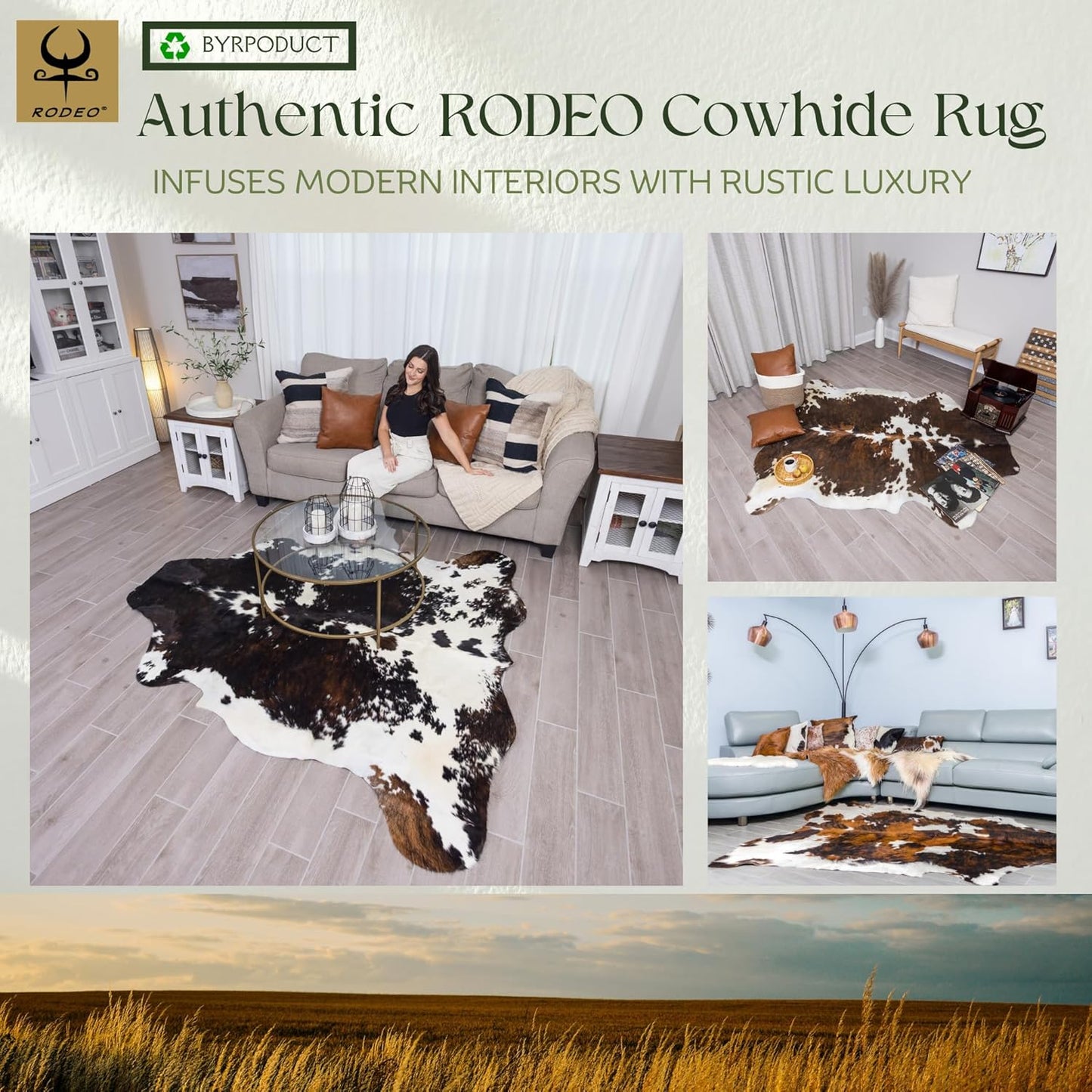 Genuine Cowhide Rug Real Cowhide Rug for Western Home Decor -Texas Rug Cow Hide Rug Large XXL 6X8 Ft - Rustic Cow Skin Rug, Unique, Durable, Leather Cow Carpet Rugs