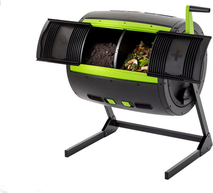 65 Gallon Outdoor Compost Bin Tumbler for Food Waste or outdoor debris - Outdoor Compost Bin for Kitchen Garden & Homestead