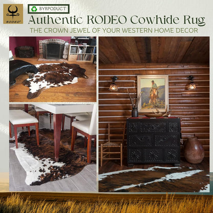 Genuine Cowhide Rug Real Cowhide Rug for Western Home Decor -Texas Rug Cow Hide Rug Large XXL 6X8 Ft - Rustic Cow Skin Rug, Unique, Durable, Leather Cow Carpet Rugs