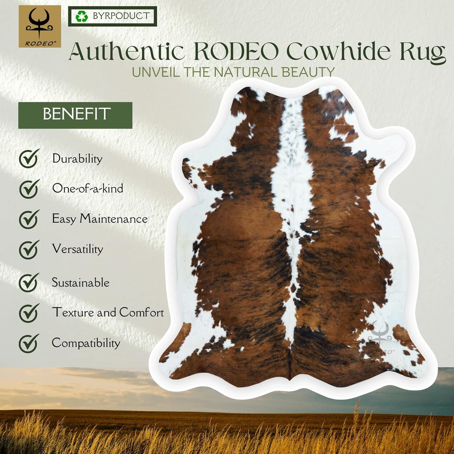 Genuine Cowhide Rug Real Cowhide Rug for Western Home Decor -Texas Rug Cow Hide Rug Large XXL 6X8 Ft - Rustic Cow Skin Rug, Unique, Durable, Leather Cow Carpet Rugs