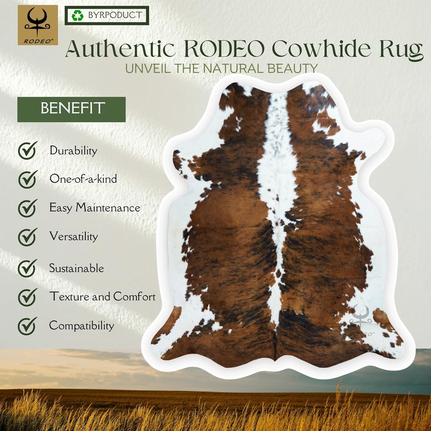 Genuine Cowhide Rug Real Cowhide Rug for Western Home Decor -Texas Rug Cow Hide Rug Large XXL 6X8 Ft - Rustic Cow Skin Rug, Unique, Durable, Leather Cow Carpet Rugs