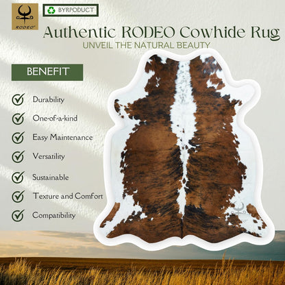 Genuine Cowhide Rug Real Cowhide Rug for Western Home Decor -Texas Rug Cow Hide Rug Large XXL 6X8 Ft - Rustic Cow Skin Rug, Unique, Durable, Leather Cow Carpet Rugs