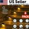 8 Pack New Solar Deck Lights Outdoor Waterproof LED Steps Lamps for Stairs Fence